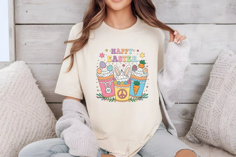 Groovy Easter Coffee Clipart Bundle 1 - CraftNest - Digital Crafting and Art