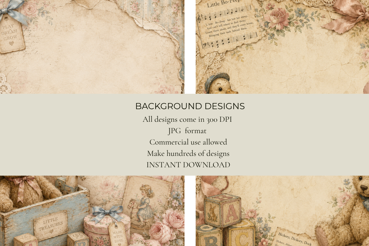 Antique Toybox Junk Journal Pack