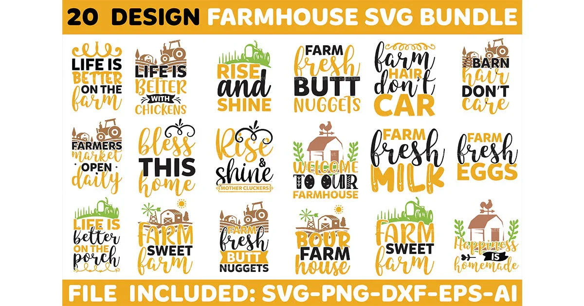 Farmhouse Design SVG Bundle