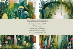 Enchanted Forest Junk Journal Papers - CraftNest - Digital Crafting and Art