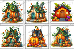Halloween Pumpkin House Clipart Bundle 2 - CraftNest - Digital Crafting and Art