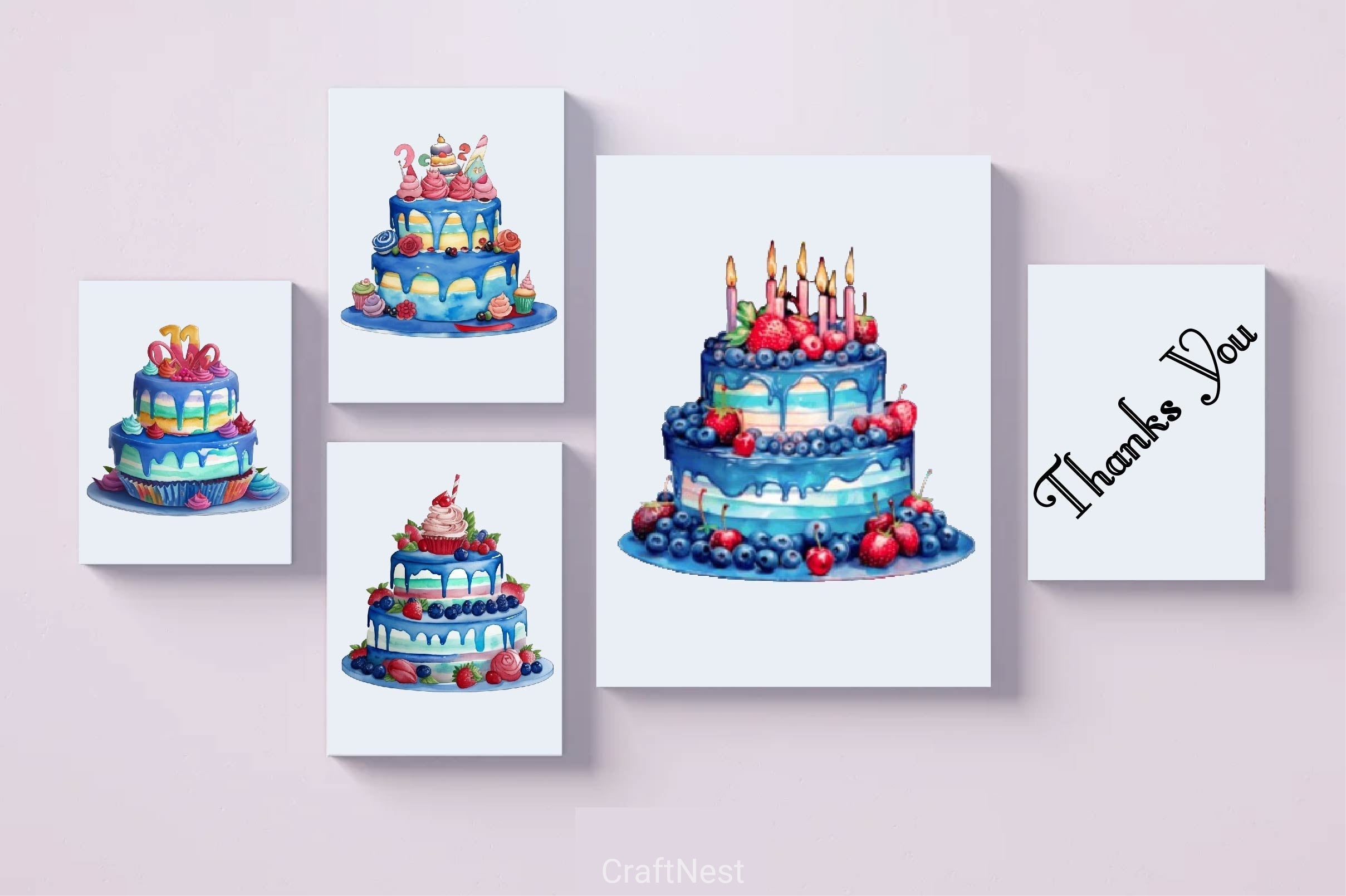 Cakes And Cupcake Clipart Bundle