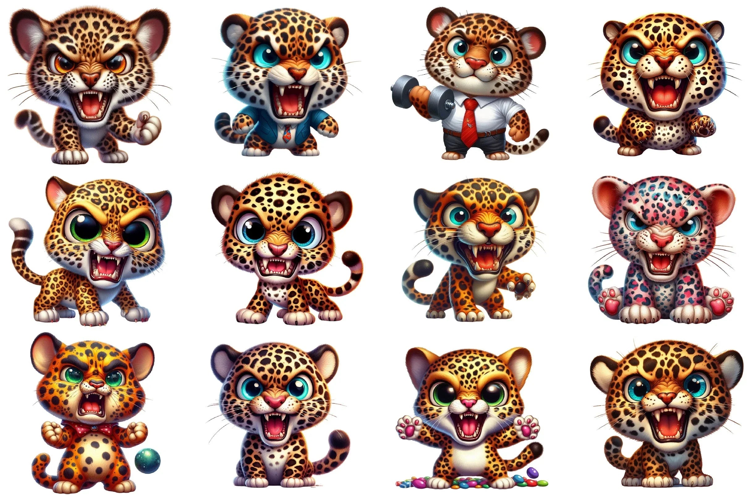 Angry Leopard Clipart Bundle - CraftNest - Digital Crafting and Art