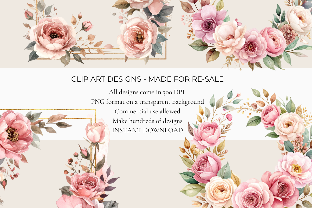 Wedding Wreaths & Frames Clipart