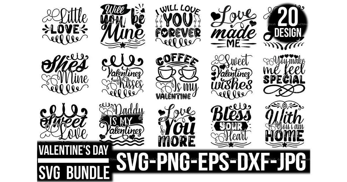 Valentine SVG Bundle for Crafting - CraftNest - Digital Crafting and Art
