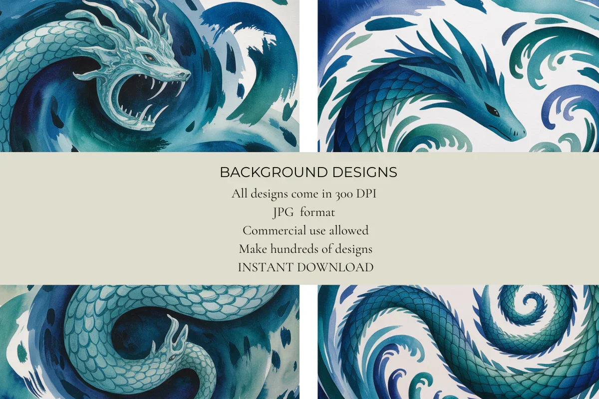 Sea Serpents Junk Journal Papers - CraftNest - Digital Crafting and Art