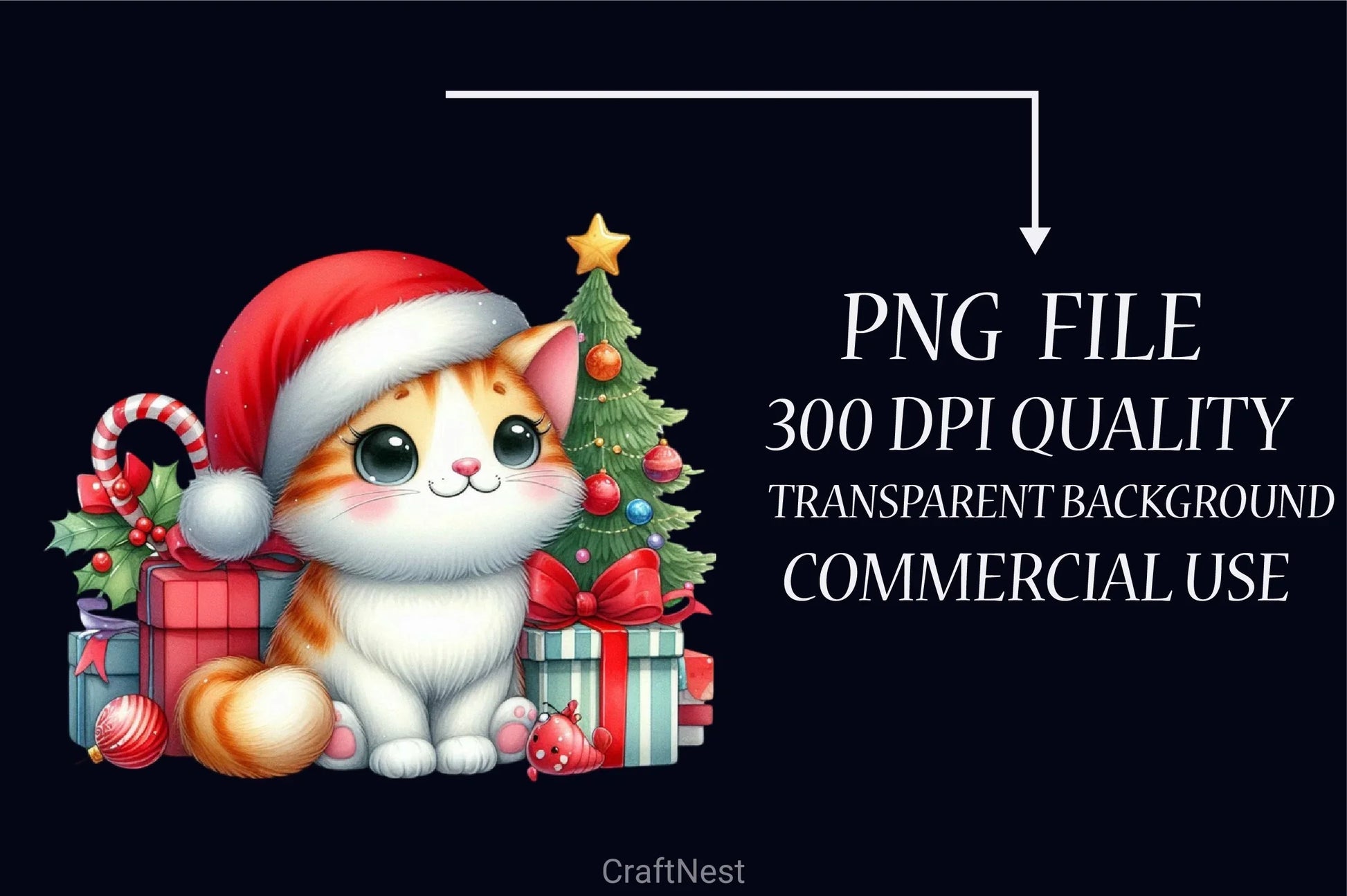 Christmas Cats Clipart Bundle - CraftNest - Digital Crafting and Art