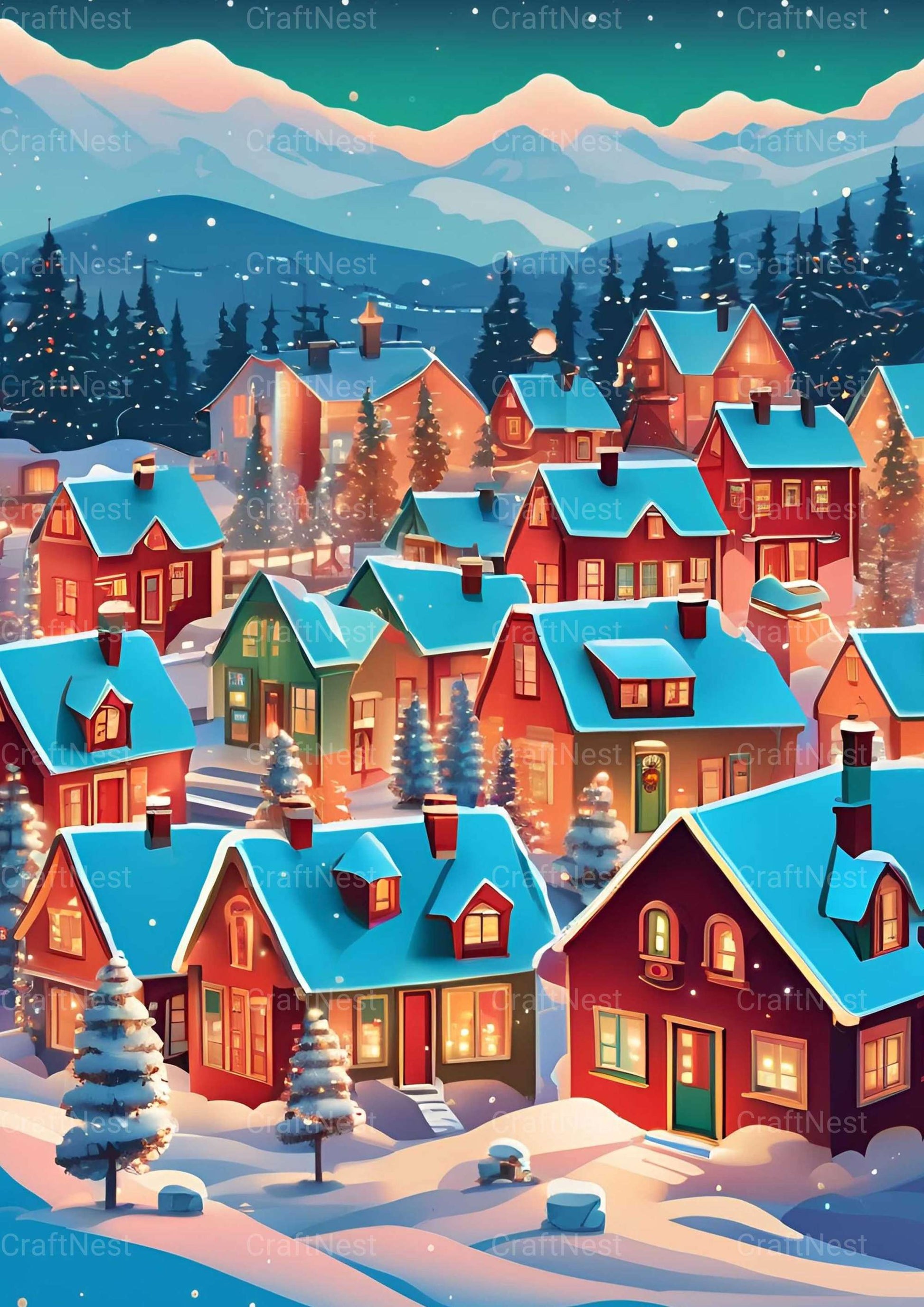 Christmas Homes Textures - CraftNest - Digital Crafting and Art
