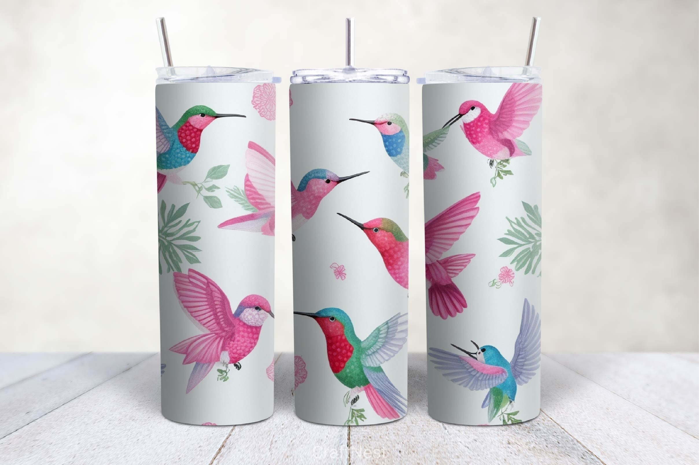 Winter Hummingbirds Digital Papers