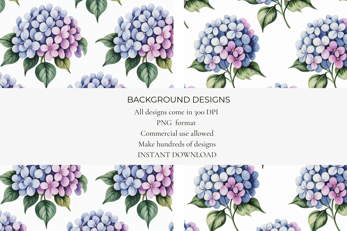 Hydrangeas Seamless Papers