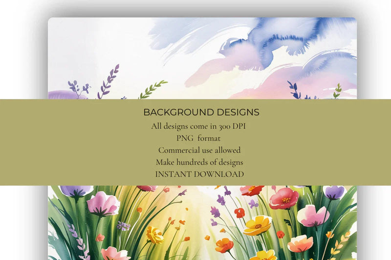 Summer Meadows Background Papers - CraftNest - Digital Crafting and Art