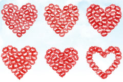 Heart Shaped Kissing Lips Clipart Bundle - CraftNest - Digital Crafting and Art