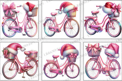 Christmas Bicycle Clipart Bundle - CraftNest - Digital Crafting and Art