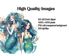 Cute Mermaid Clipart - CraftNest