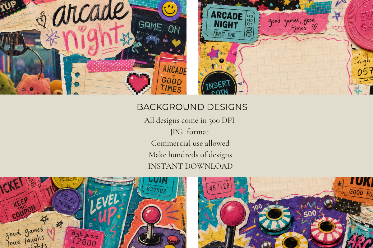 Arcade Nights Junk Journal Pack