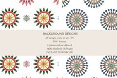 Simple Mandalas Seamless Papers - CraftNest - Digital Crafting and Art