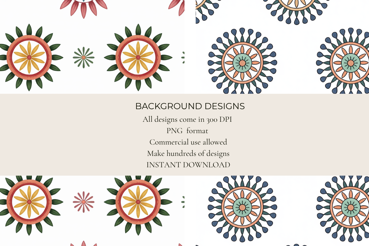 Simple Mandalas Seamless Papers