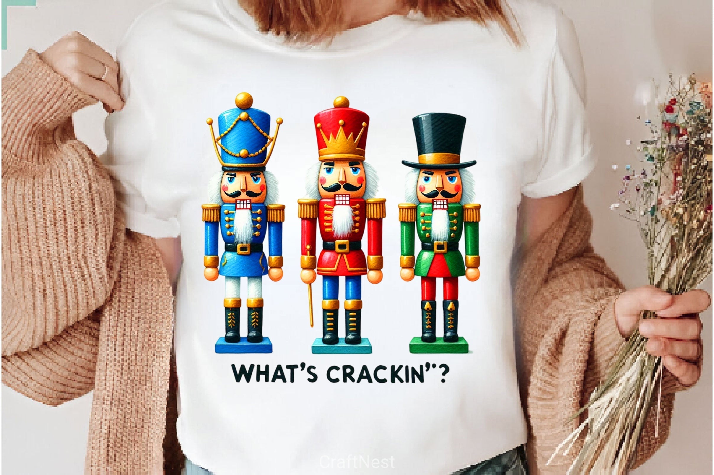 What's Crackin Glitter Nutcracker Clipart Bundle