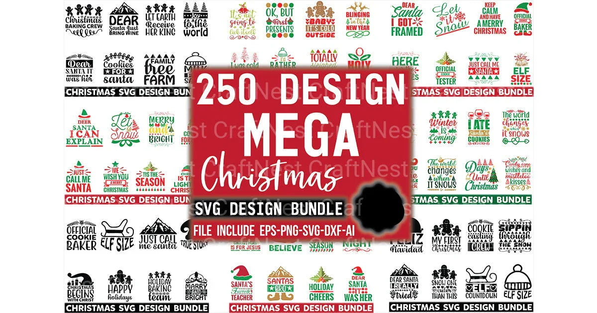 Mega Christmas Design SVG Bundle