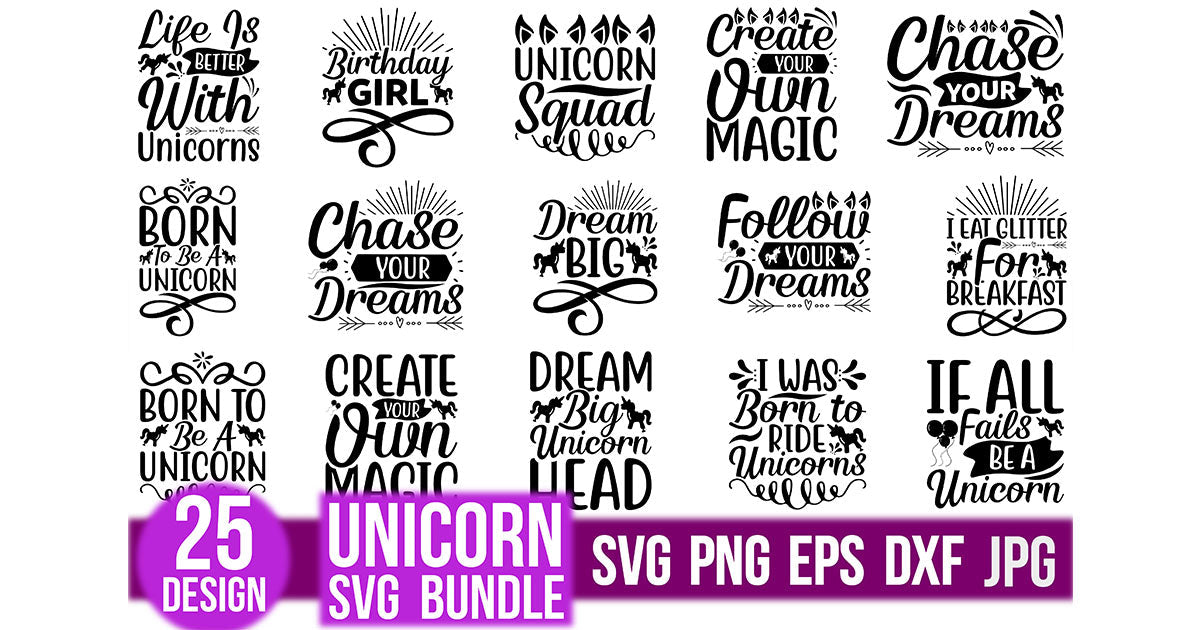 Unicorn SVG Bundle 8