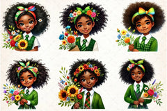 Black History Afro Girl Clipart Bundle - CraftNest - Digital Crafting and Art