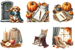 Morning and Fall Clipart Bundle - CraftNest - Digital Crafting and Art