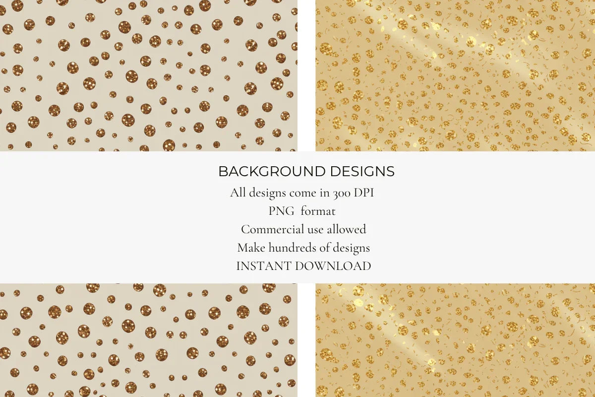 Gold Glitter Confetti Seamless Papers - CraftNest - Digital Crafting and Art