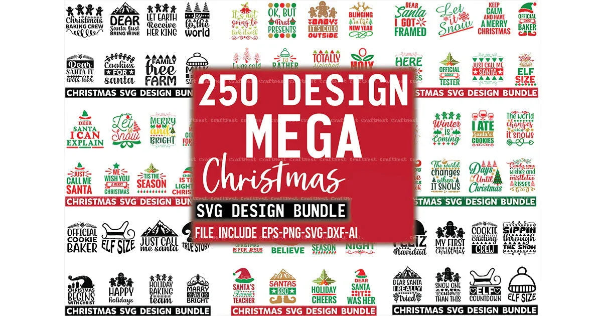 Mega Christmas Design SVG Bundle