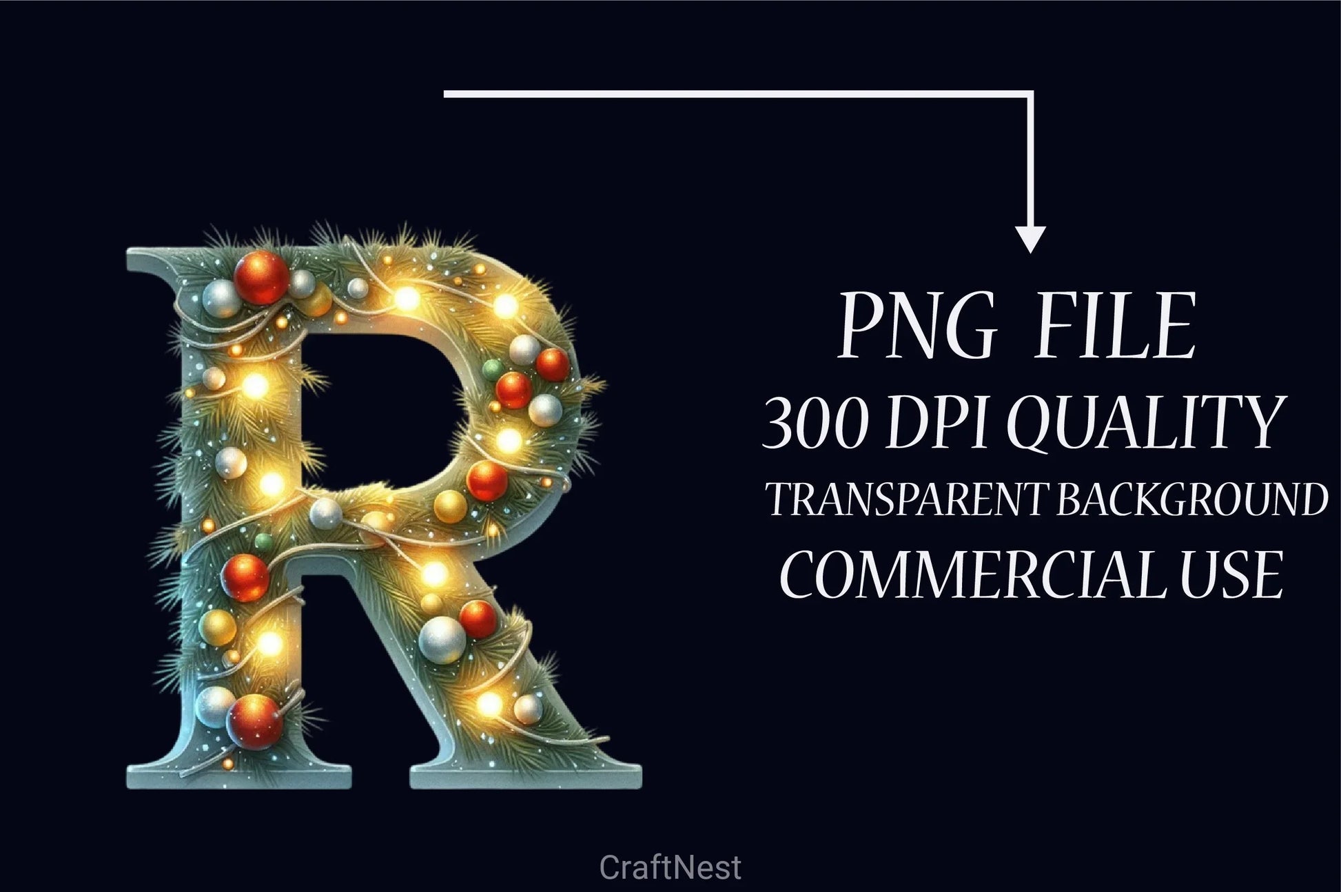 Christmas Alphabet Clipart Bundle 6 - CraftNest - Digital Crafting and Art