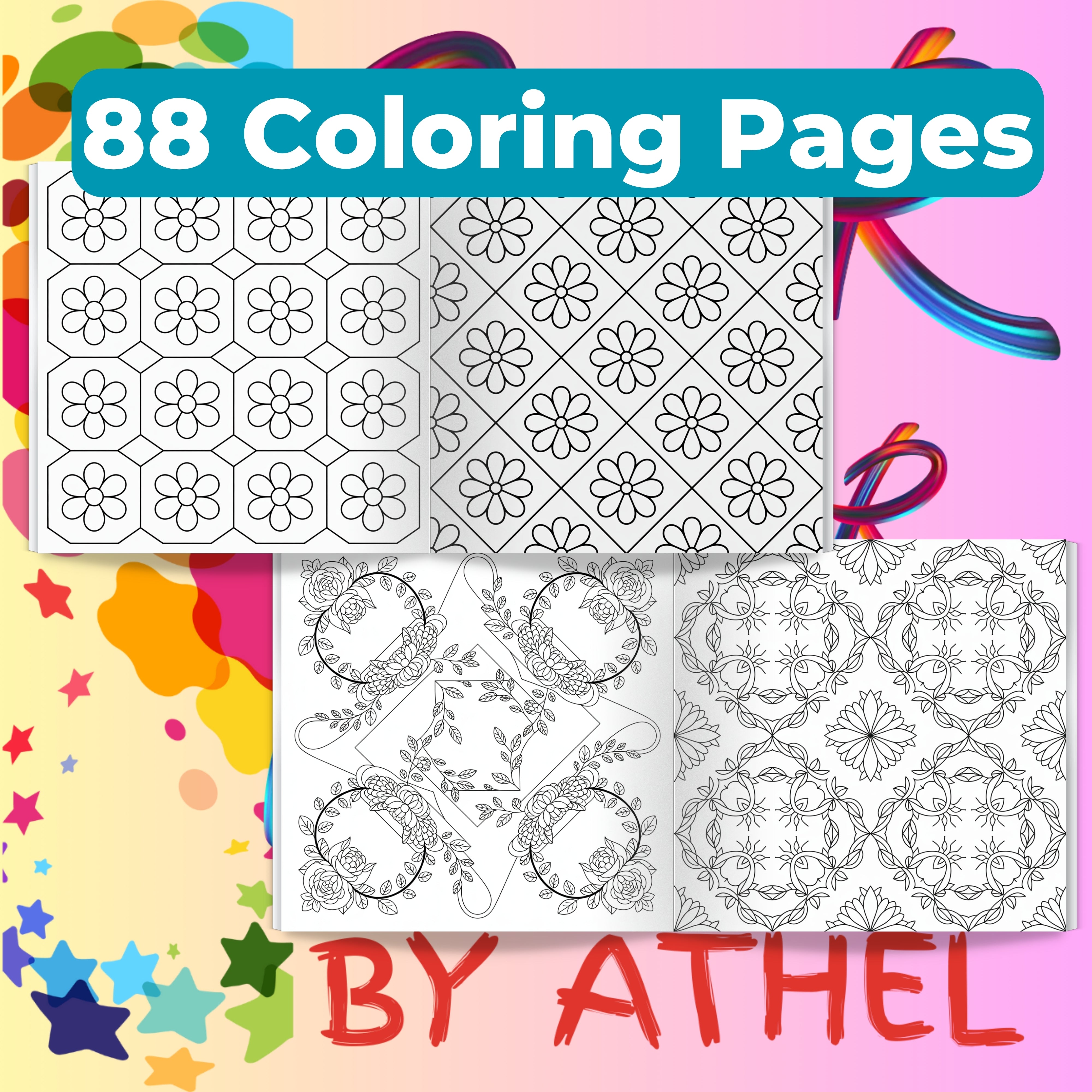 Nature Pattern Coloring Books Bundle
