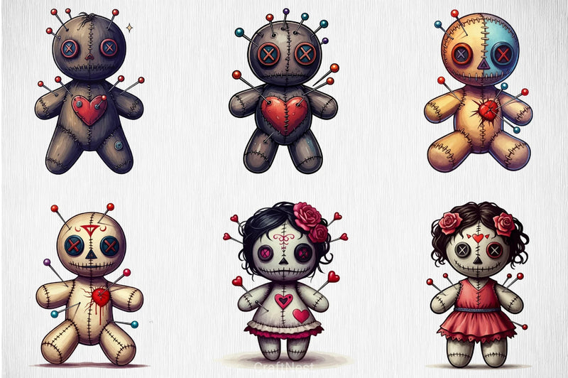 Gothic Voodoo Doll Clipart Bundle - CraftNest - Digital Crafting and Art