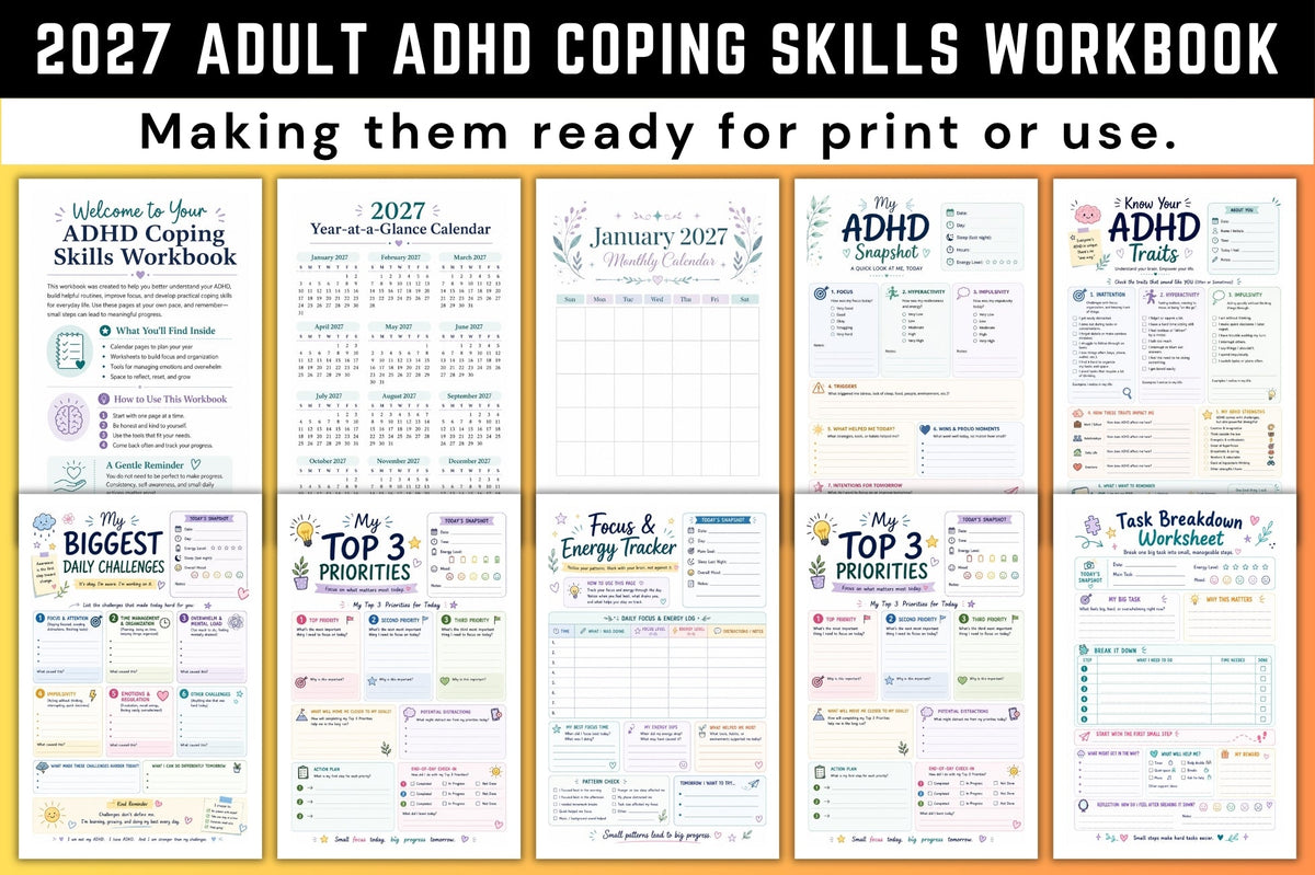 Adult Adhd Coping Skills Workbook 2027