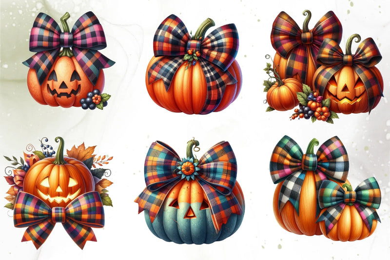Retro Pumpkin Clipart Bundle - CraftNest - Digital Crafting and Art
