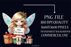 Christmas Fairy Clipart Bundle - CraftNest - Digital Crafting and Art
