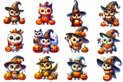 Halloween Owl Clipart Bundle - CraftNest - Digital Crafting and Art