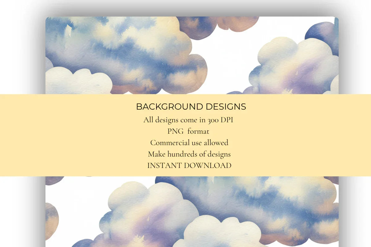 Clouds Background Papers - CraftNest - Digital Crafting and Art