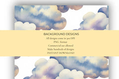 Clouds Background Papers - CraftNest - Digital Crafting and Art