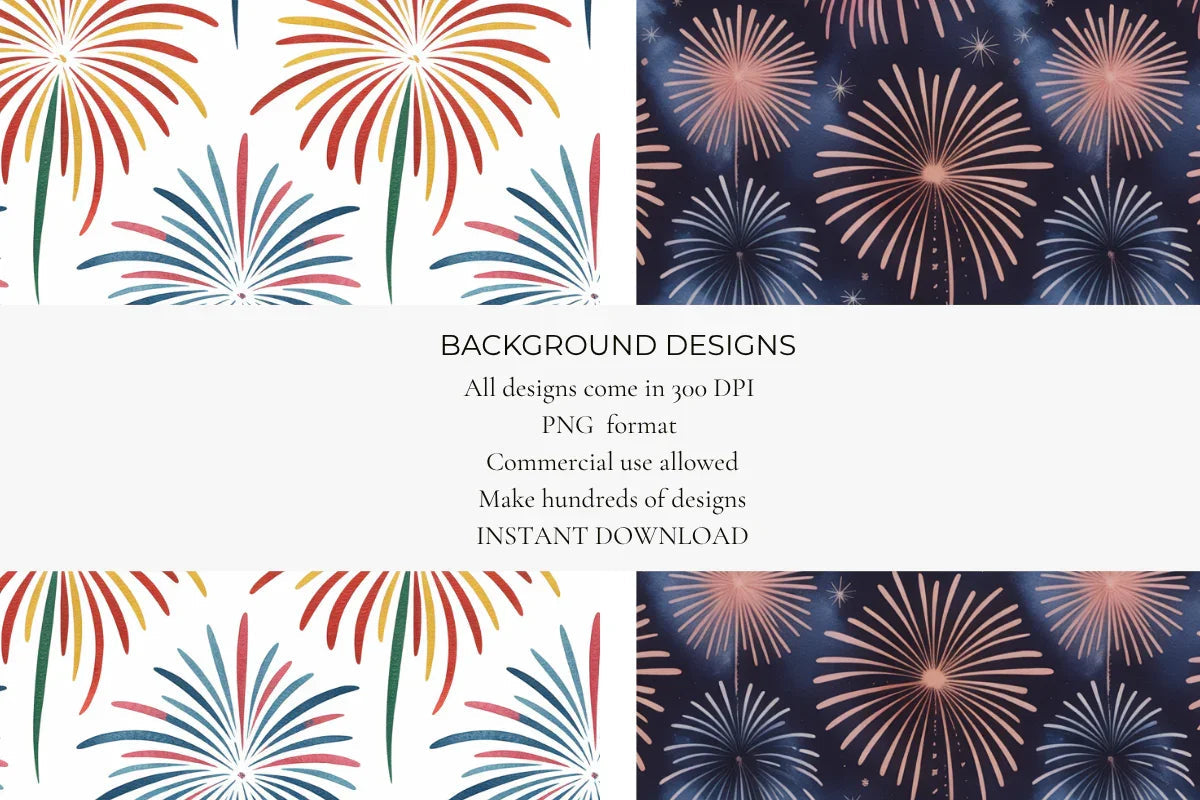Fireworks Seamless Papers - CraftNest - Digital Crafting and Art
