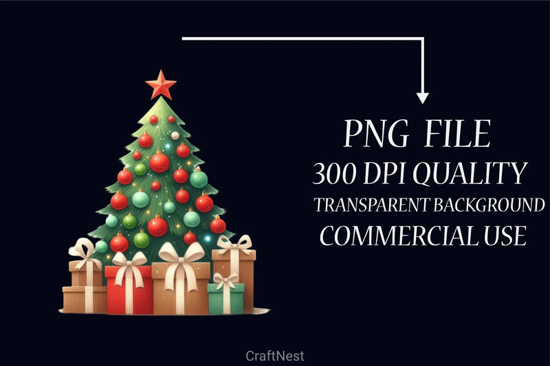 Christmas Tree Clipart Bundle 8 - CraftNest - Digital Crafting and Art