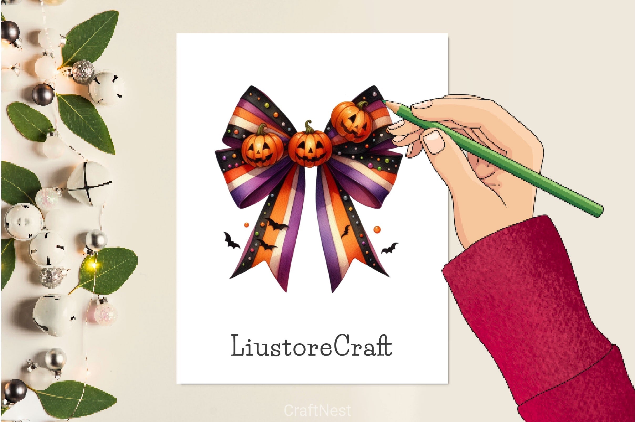 Halloween Coquette Bow Clipart Bundle 6