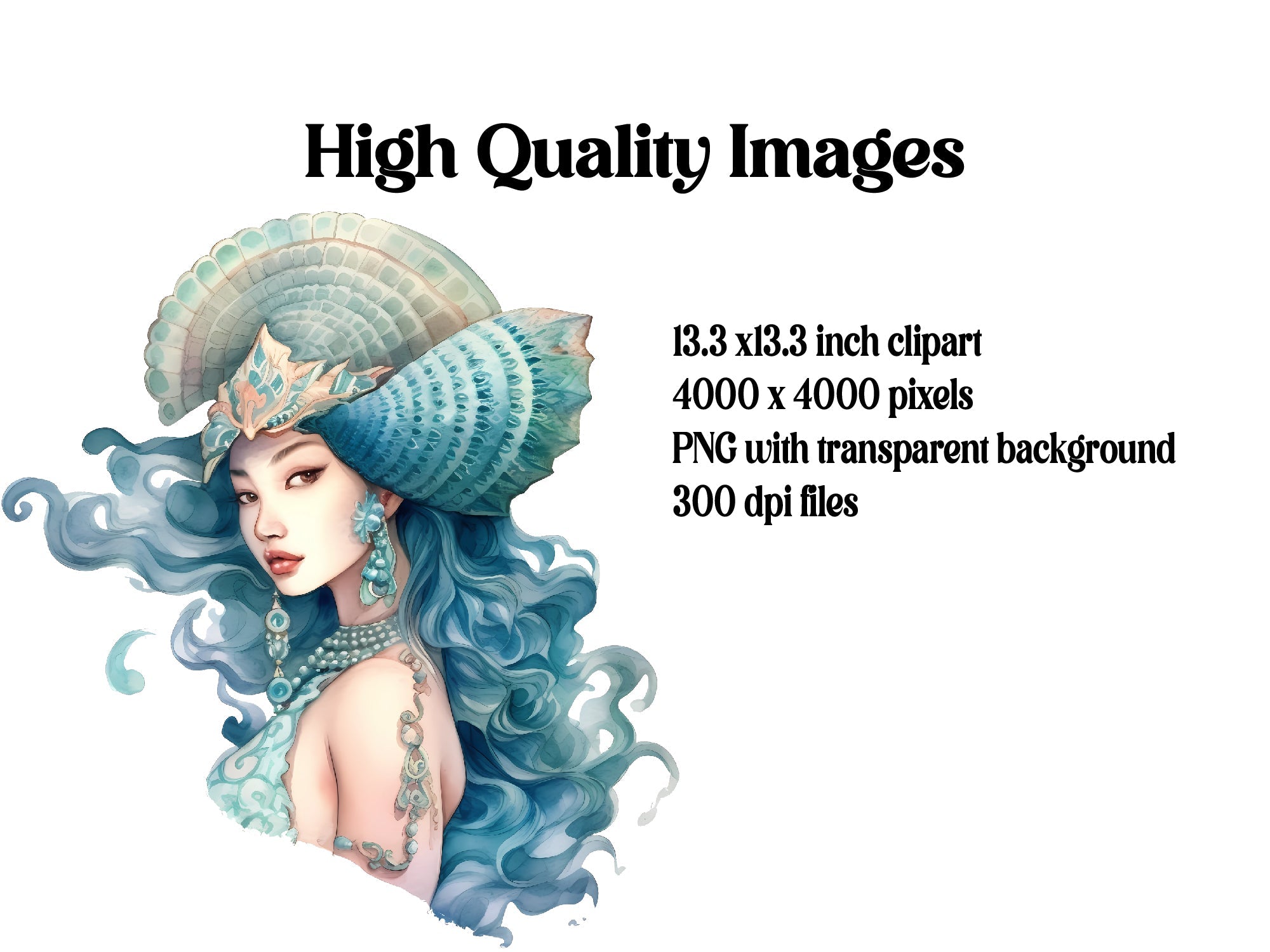 Asian Mermaids Clipart - CraftNest