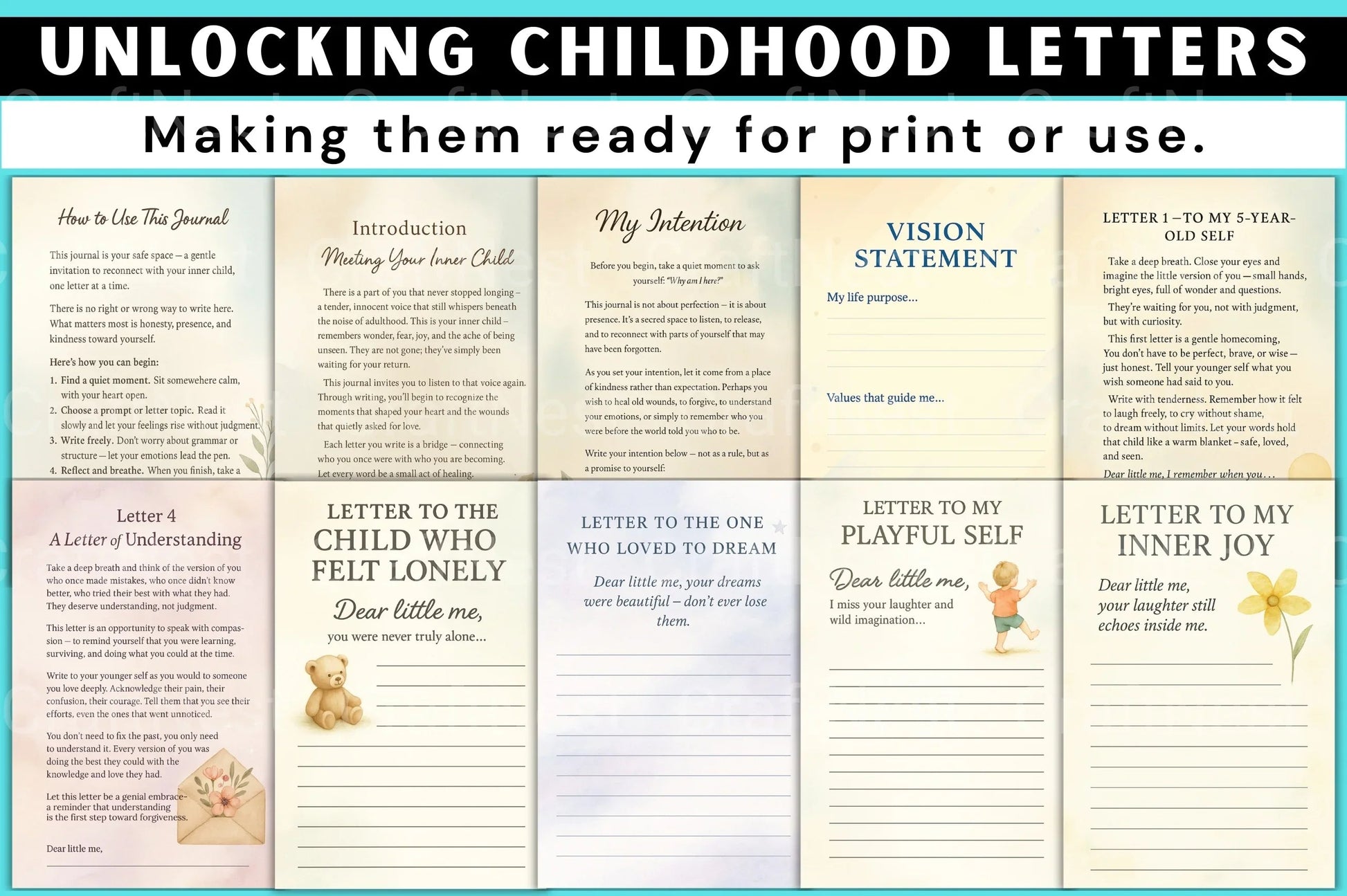Unlocking Childhood Letters - CraftNest - Digital Crafting and Art