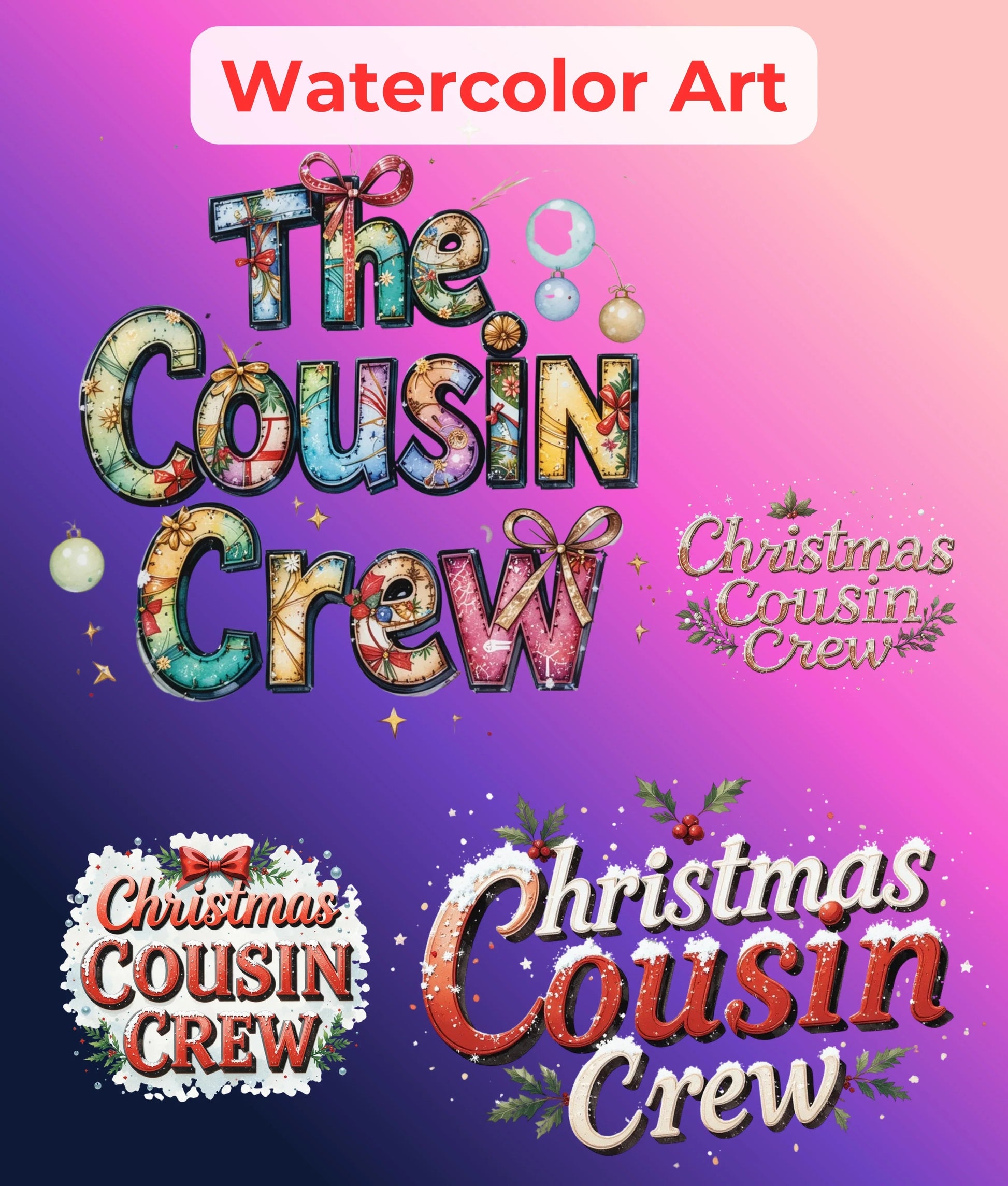Cousin Crew Christmas Clipart Bundle - CraftNest - Digital Crafting and Art