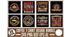 Coffee T-Shirt Design SVG Bundle - CraftNest - Digital Crafting and Art