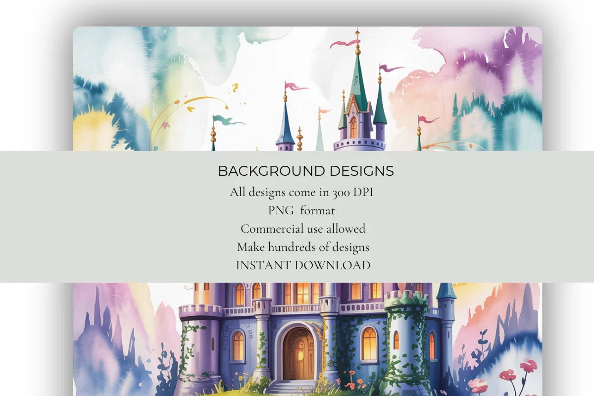 Enchanted Castles Background Papers - CraftNest - Digital Crafting and Art