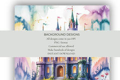Enchanted Castles Background Papers - CraftNest - Digital Crafting and Art