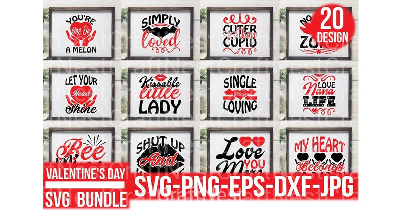Valentine's Day Design Bundle - CraftNest - Digital Crafting and Art