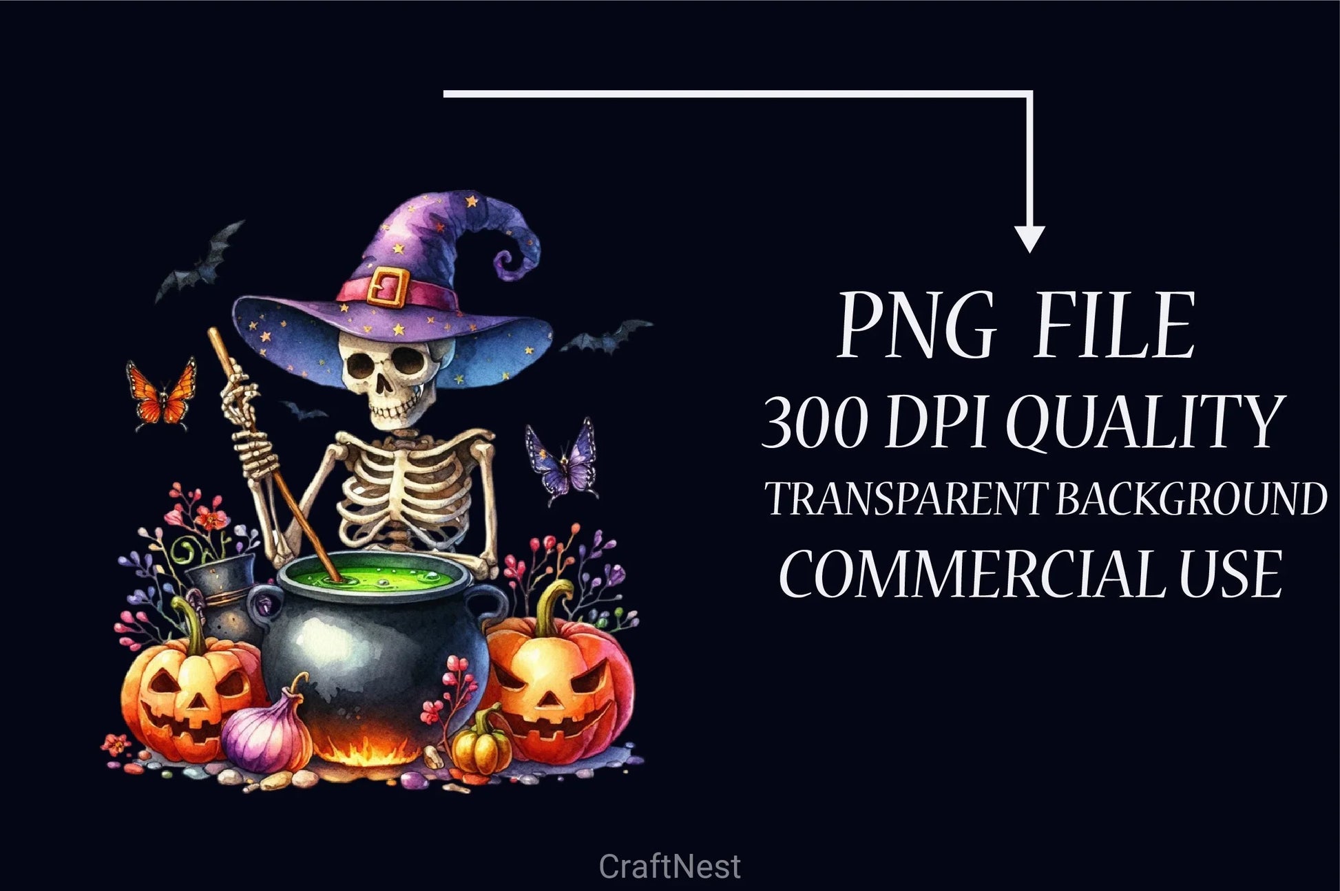 Skeleton Halloween Clipart Bundle - CraftNest - Digital Crafting and Art