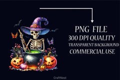 Skeleton Halloween Clipart Bundle - CraftNest - Digital Crafting and Art