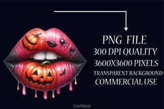 Halloween Lips Clipart Bundle - CraftNest - Digital Crafting and Art